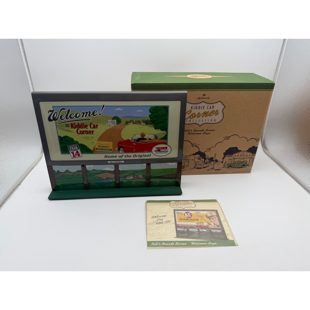 Hallmark Kiddie Car Classics Welcome Sign Bills Boards Series QHG3606 Vintage
